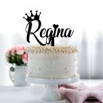 Personalised Name with Crown Cake Topper