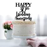 Personalised Happy Anniversary Cake Topper