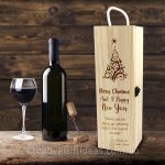 Personalised Christmas Tree Wine Box
