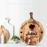 Personalised Chopping Board - with Chef's Hat