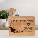 Personalised Mother's Day Chopping Board - Love you Nan & Papa