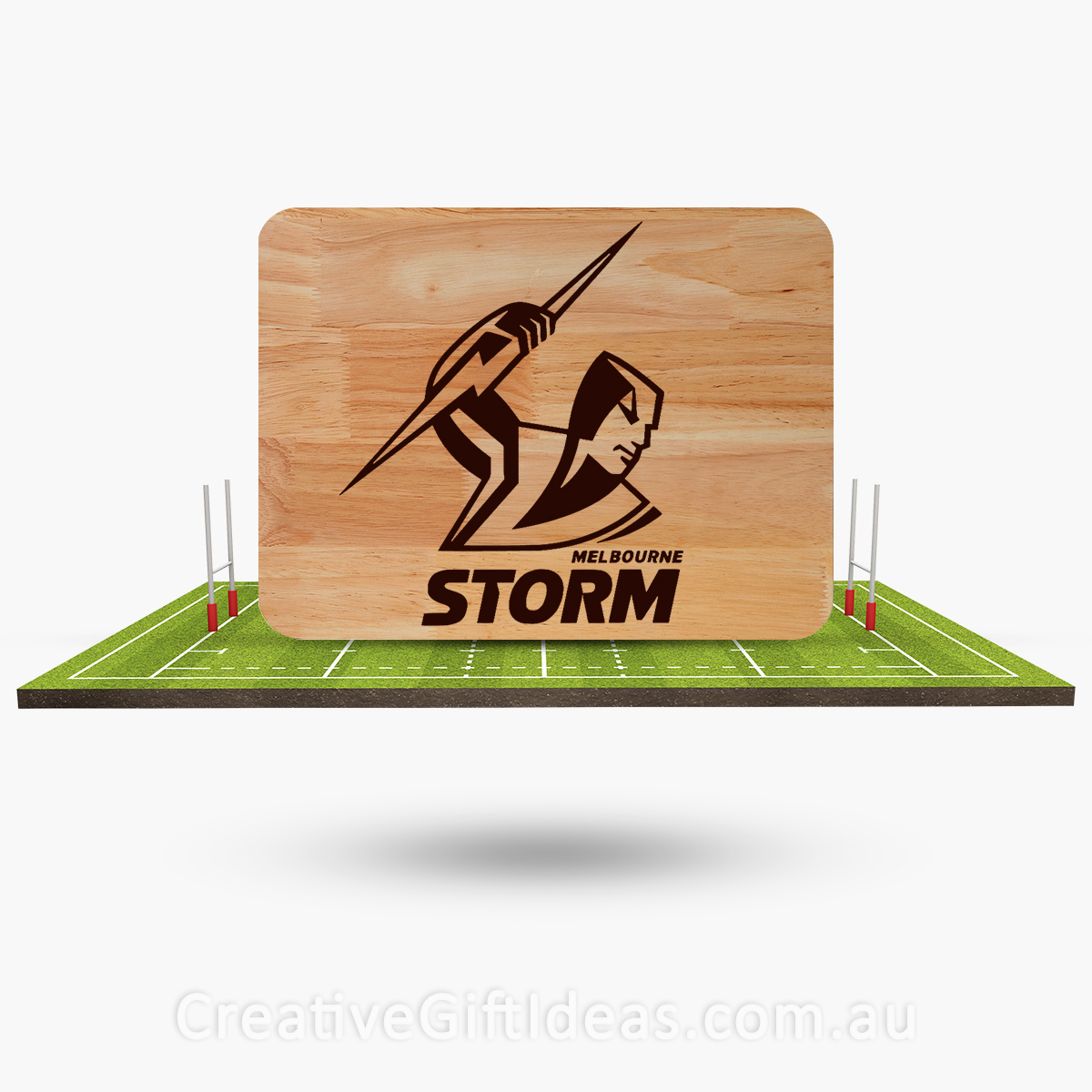 Melbourne Storm NRL Team Logo TV Food Drink Lap Bed Lounge Table Man Cave Gift 